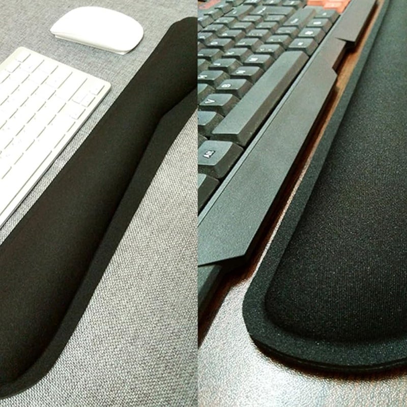 Veemoon Memory Foam Ergonomic Keyboard Wrist Rest Pad Support For Computer Use Black - Image 4